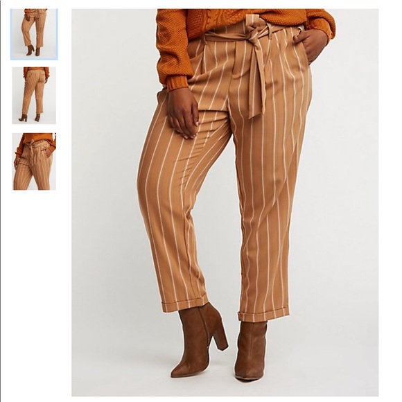 plus size paperbag trousers